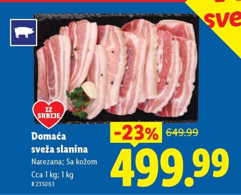 Domaća sveža slanina