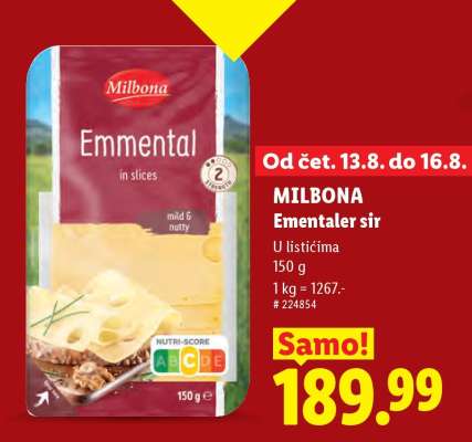Milbona Ementaler sir
