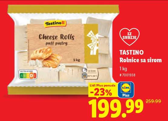 TASTINO Rolnice sa sirom