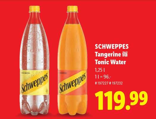 SCHWEPPES Tangerine ili Tonic Water