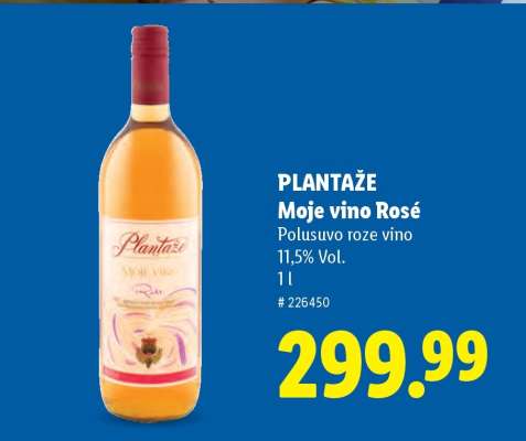 PLANTAŽE Moje vino Rosé