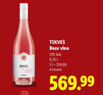 Tikveš Roze vino