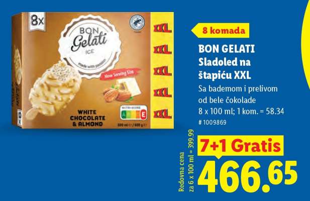 Bon Gelati Sladoled na štapiću XXL