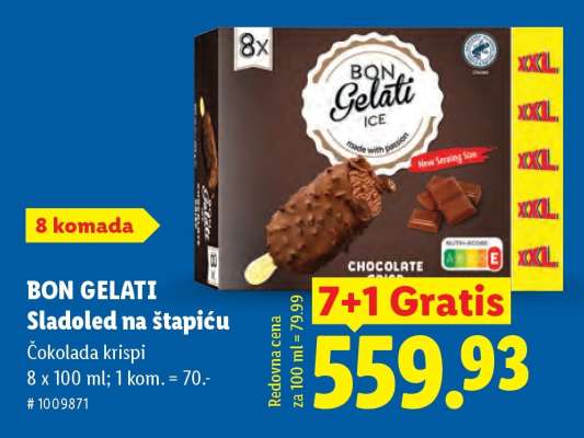 Bon Gelati Sladoled na štapiću