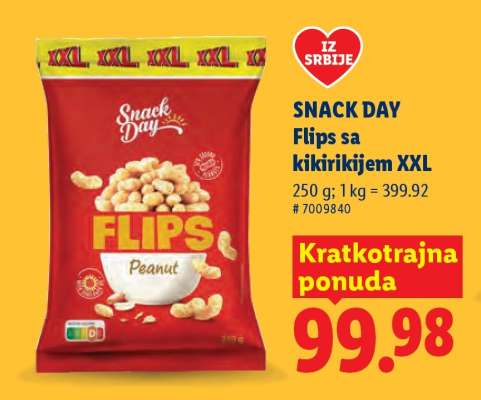 Snack Day Flips sa kikirikijem XXL