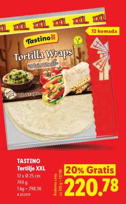 Tastino Tortilje XXL