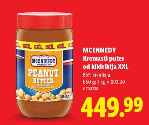 Mcennedy Kremasti puter od kikirikija XXL