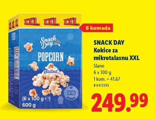 Snack Day Kokice za mikrotalasnu XXL