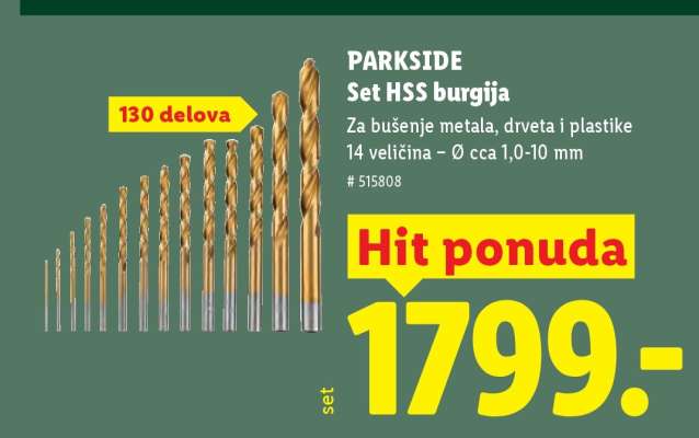Parkside Set HSS burgija