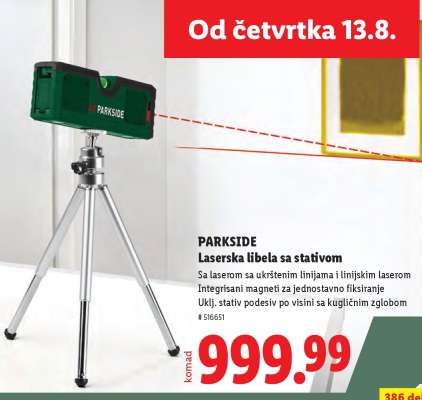 PARKSIDE Laserska libela sa stativom