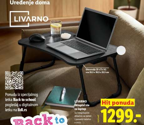 LIVARNO sklopivi sto za laptop