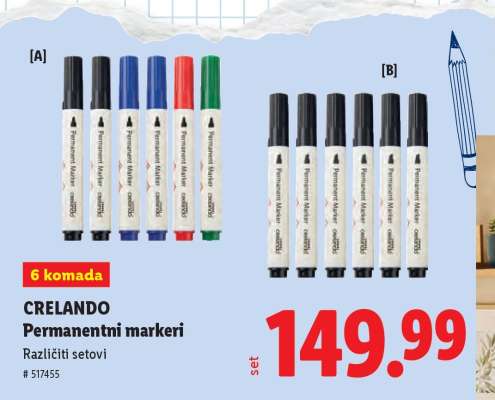 CRELANDO Permanentni markeri