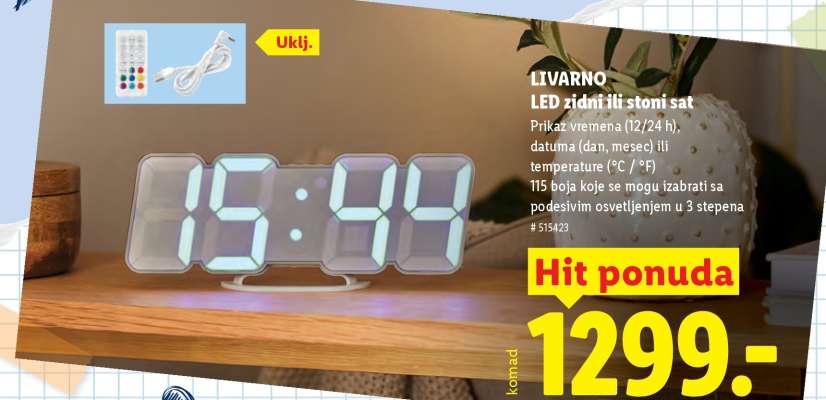 LIVARNO LED zidni ili stoni sat