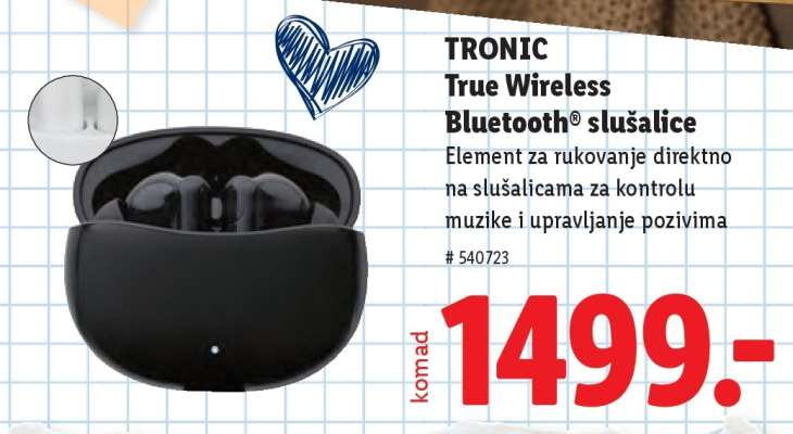 TRONIC True Wireless Bluetooth slušalice