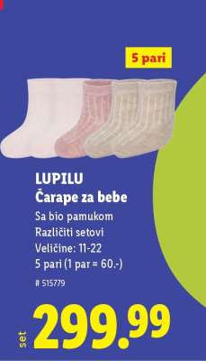 Lupilu Čarape za bebe