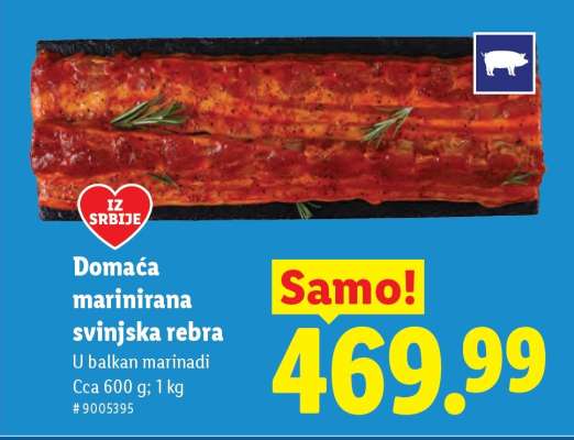 Domaća marinirana svinjska rebra