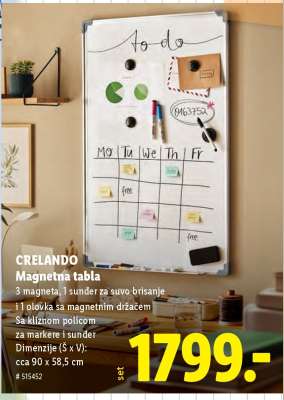 CRELANDO Magnetna tabla