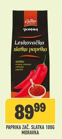 Paprika zač. slatka 100g Moravka
