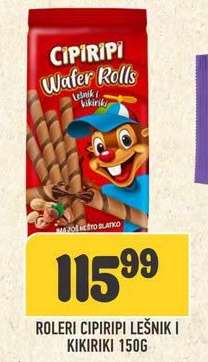 ROLERI CIPIRIPI LEŠNIK I KIKIRIKI 150G