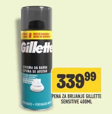 Pena za brijanje Gillette Sensitive 400ml
