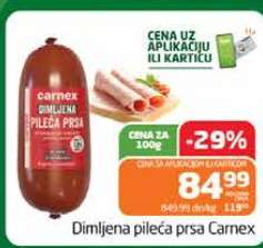 Dimljena pileća prsa Carnex