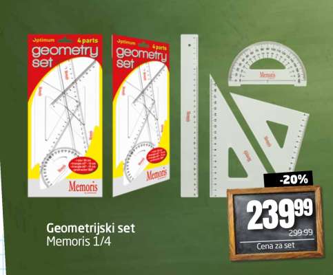 Geometrijski set Memoris 1/4