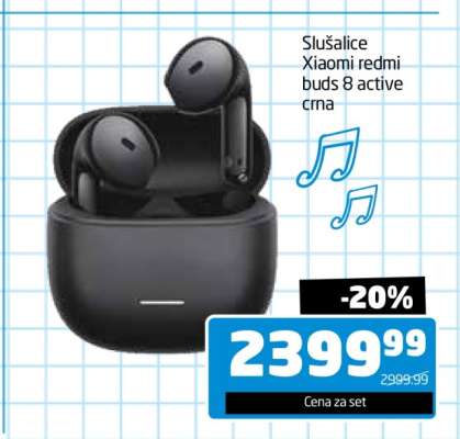 Slušalice Xiaomi redmi buds 8 active crna
