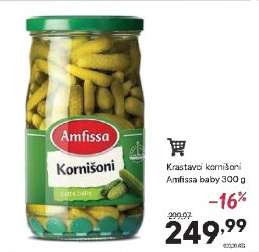 Krasťaví kornišoni Amfissa baby 300 g
