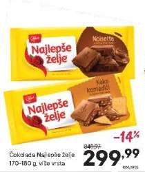 ČOKOLADA NAJLEPŠE ŽELJE