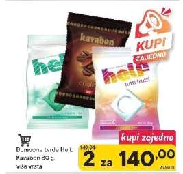 Bombone tvrde Helt, Kavabon 80 g