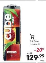 Sok Qube breskva 1l