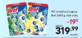 WC osveživač kuglica Bref 3x50 g, više vrsta