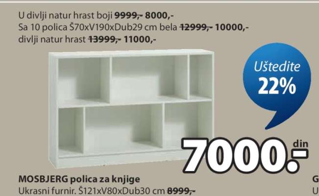 MOSBJERG POLICA ZA KNJIGE