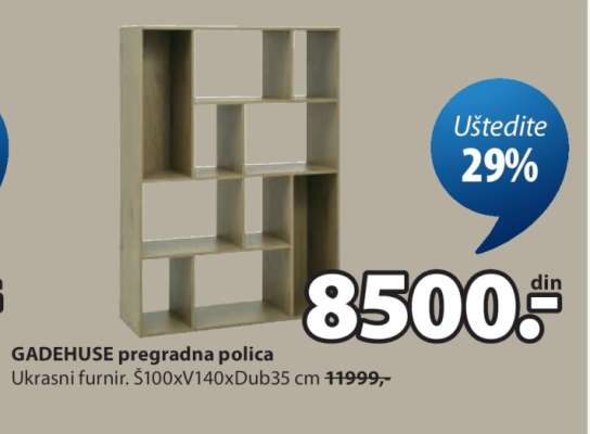 GADEHUSE pregradna polica
