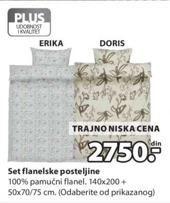SET FLANELSKE POSTELJINE