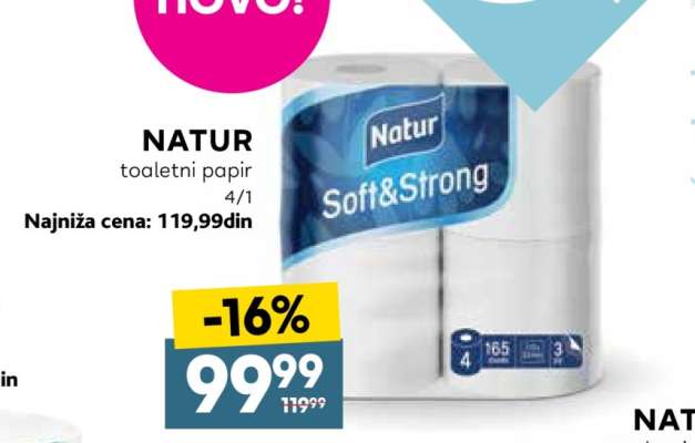 NATUR toaletni papir 4/1