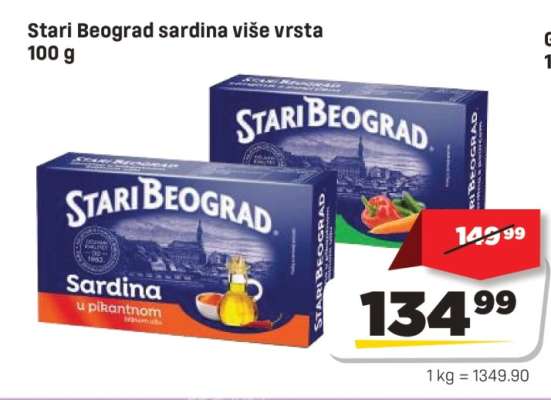 Stari Beograd sardina više vrsta