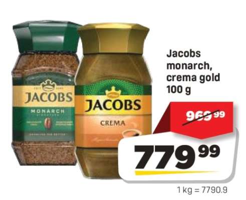Jacobs monarch, crema gold 100 g