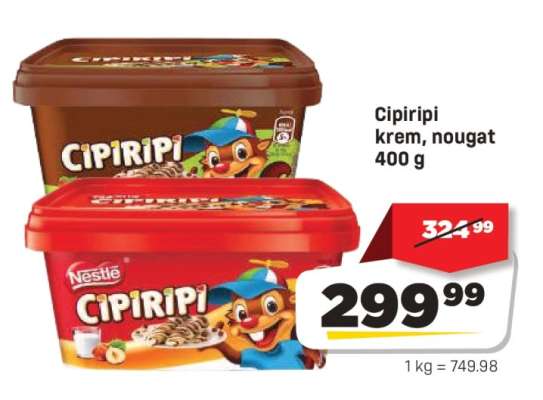 Cipiripi krem, nougat