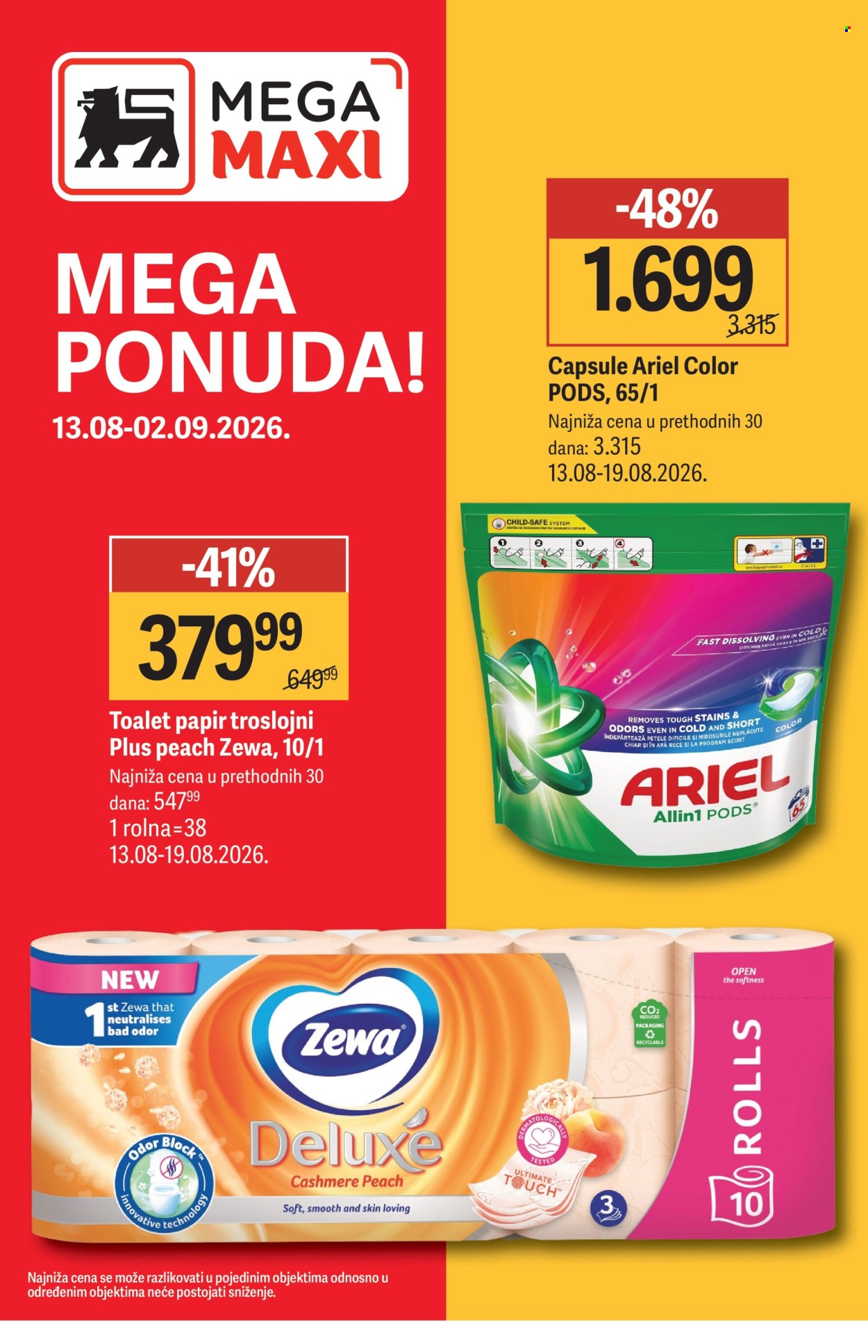 Mega Maxi katalog - 13.08.2026 - 02.09.2026. Stranica 1