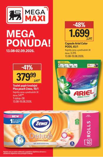 Mega Maxi katalog - 13.08.2026 - 02.09.2026.