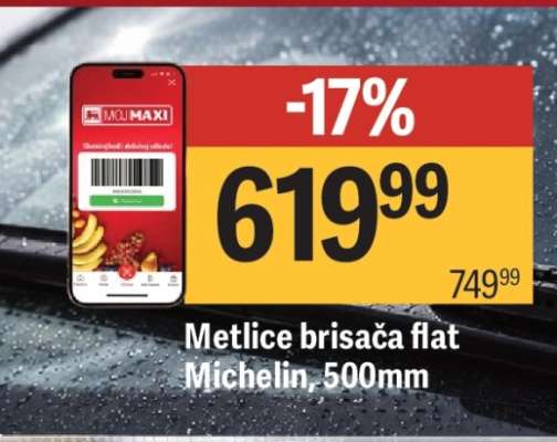 Metlice brisača flat Michelin, 500mm