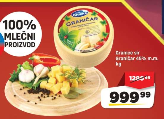 Granice sir Graničar 45% m.m. kg