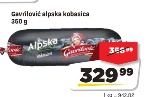 Gavrilović alpska kobasica 350 g