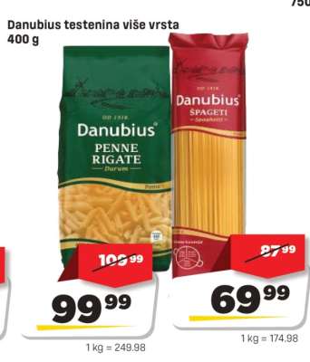 Danubius testenina više vrsta 400 g