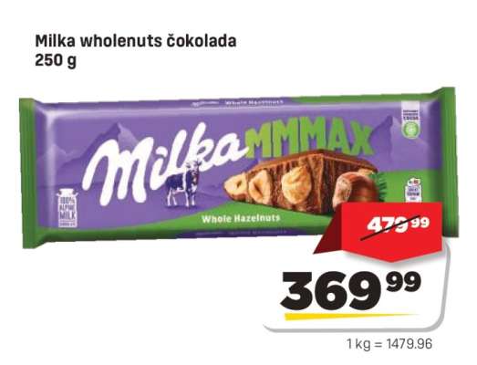 Milka wholenuts čokolada