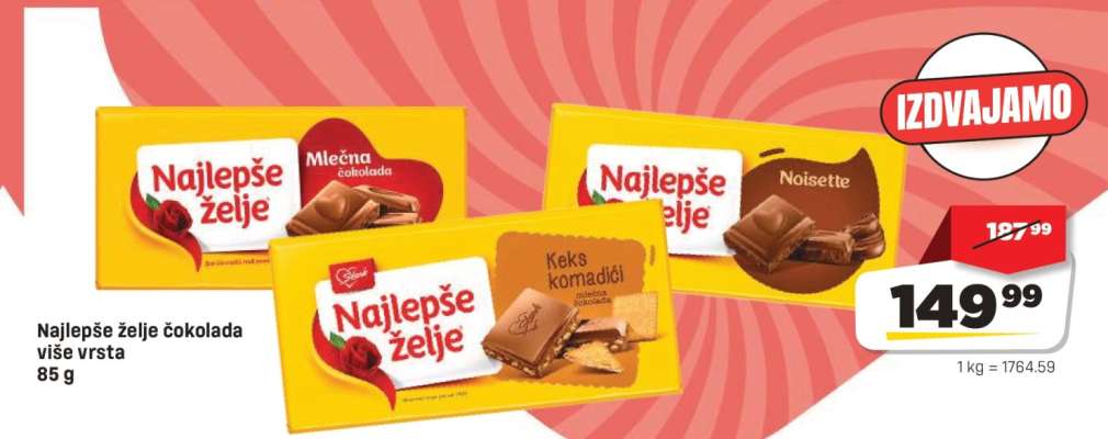 Najlepše želje čokolada