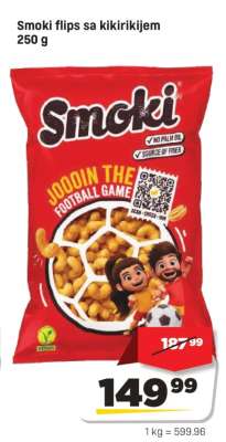 Smoki flips sa kikirikijem 250 g