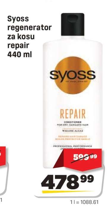 Syoss regenerator za kosu repair 440 ml