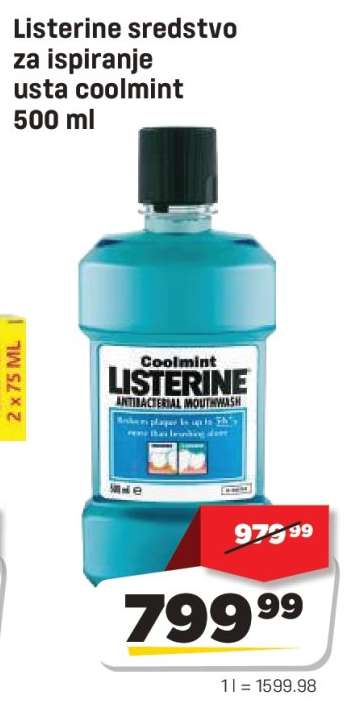 Listerine sredstvo za ispiranje usta coolmint 500 ml